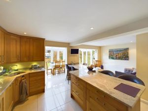 Kitchen/family room towards conservatory- click for photo gallery